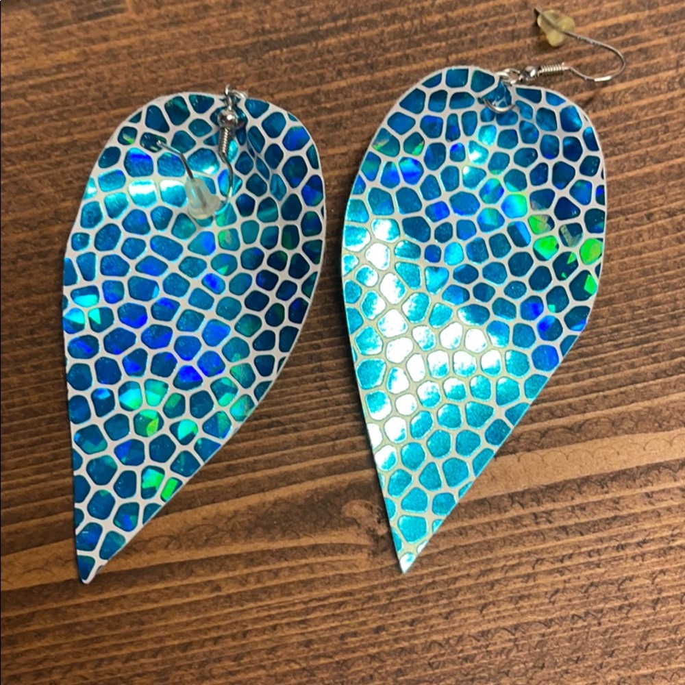 Faux leather earrings